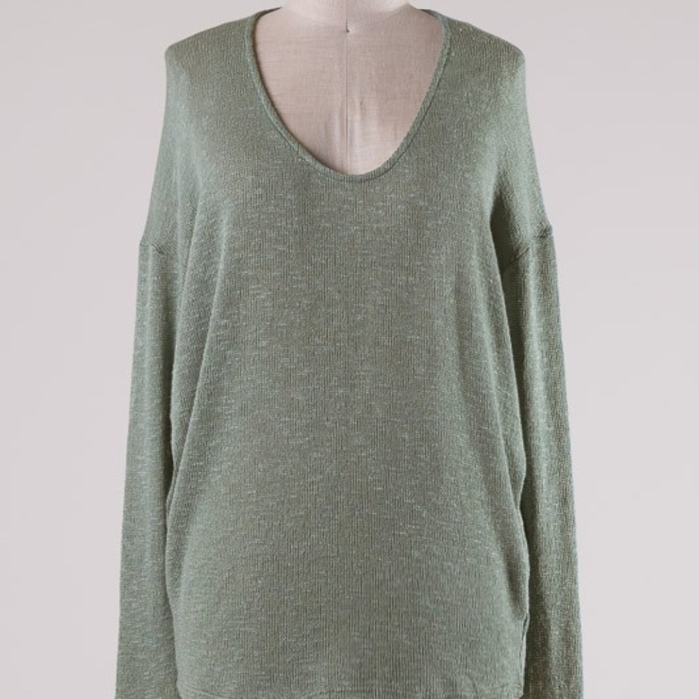 Sage Green Knit Top